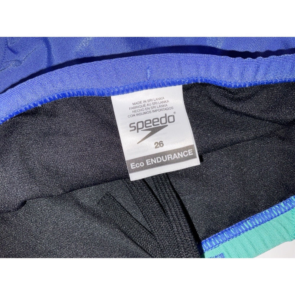 NWT Men's Speedo Vibe Collection Eco Endurance Brief Swim Trunks Dazzle Blue 26 - Picture 5 of 6